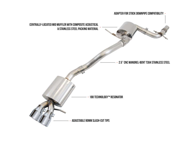Volkswagen Jetta Performance Exhaust - AWE Tuning - Cat-Back Touring - Polished Silver - `05-`10 Volkswagen Jetta Performance Exhaust - AWE Tuning - Cat-Back Touring - Polished Silver - `05-`10